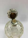 Sterling silver topped large perfume bottle