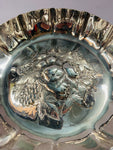 Ornate silver plated fruit compote