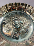 Ornate silver plated fruit compote