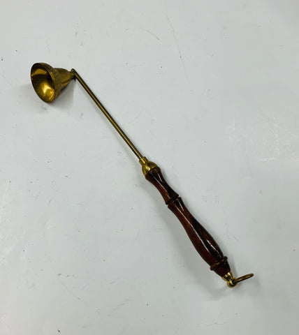 Brass and wooden candle Snuffer
