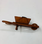 Vintage wooden wheelbarrow ashtray