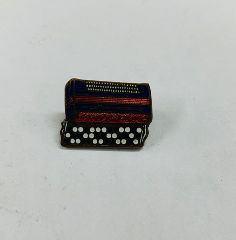 Vintage enamel piano accordion brooch