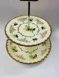 2 tier high tea cake stand
