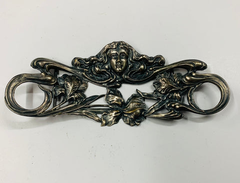 Ornate vintage silver plated belt buckle