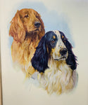 Vintage Spaniel dogs print