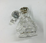 Large crystal and Sterling silver perfume bottle