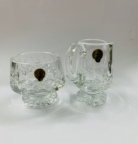 Waterford Crystal Lismore milk jug and sugar bowl