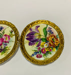 Pair of Paragon floral wall plaques