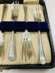 Set of 6 silver plated cake forks