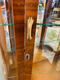 Art Deco curved glass display cabinet