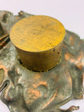 Heavy Art Nouveau cast metal standing barometer