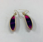 Sterling silver and purple stone earrings