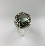 Sterling Silver topped glass pot