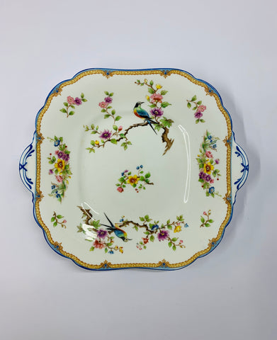Rare Aynsley Bird on a branch cake plate