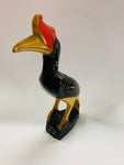 Hand carved wooden Hornbill bird