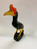 Hand carved wooden Hornbill bird