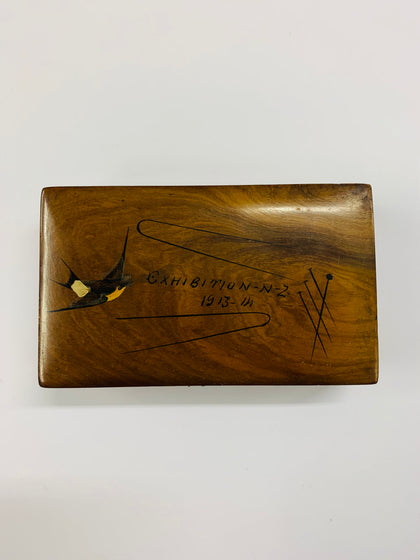 New Zealand Exhibition 1913/14 inlay jewellery box