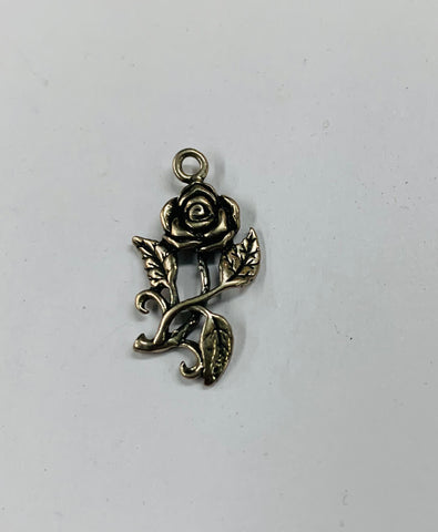 Sterling silver Rose charm