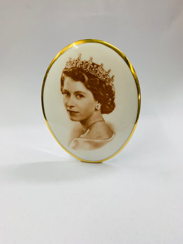 Queen Elizabeth coronation portrait plaque