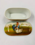 Royal Bayreuth jewellery box with chickens