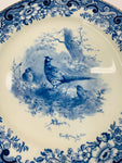 Royal Doulton signed Fred Hancock blue and white pheasant plate