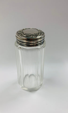 Sterling Silver topped glass pot