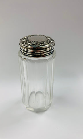Sterling Silver topped glass pot