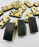 Set of antique bone and Ebony dominoes