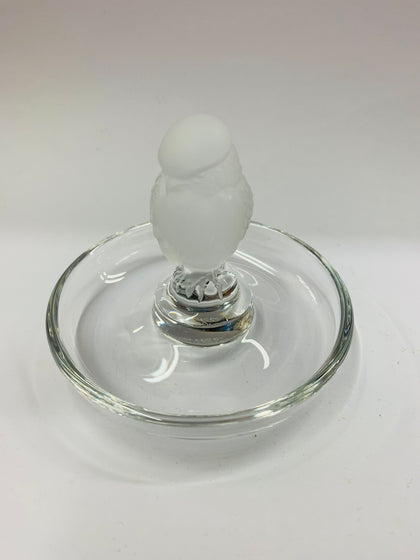 Vintage Lalique Bird ring tray