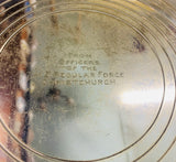 Silver plated Tray “From the officers of the NZ Regular Force Christchurch”