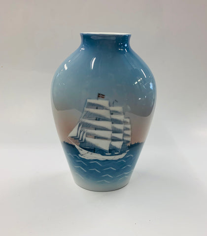 Bing & Grøndahl sailing ship vase
