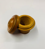 Antique Treen wooden mushroom shape box