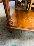 French marble top carved side cabinet