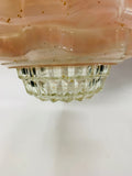 Art Deco mottled pink light shade