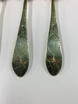 Set of 6 Irish Georgian silver tea spoons John Daly