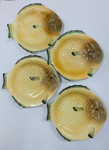 Set of 4 Shorter and sons fish plates