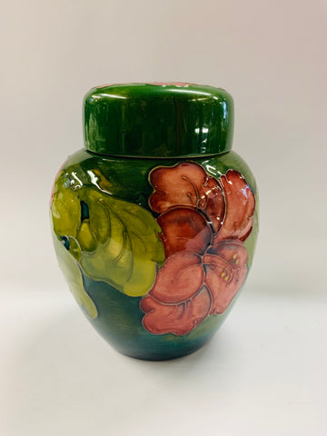 Moorcroft Hibiscus lidded ginger jar