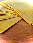 Set of Six Mustard Yellow Napkins