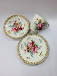 Crown Staffordshire Englands Bouquet trio
