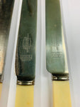 Set 6 bone handled lunch knives