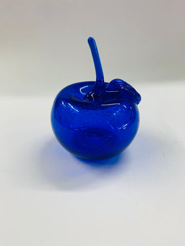 French Biot Blue glass Apple