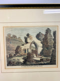 Early etching of St Mary’s Chapel Hastings and ruins of Castle on the Cliff