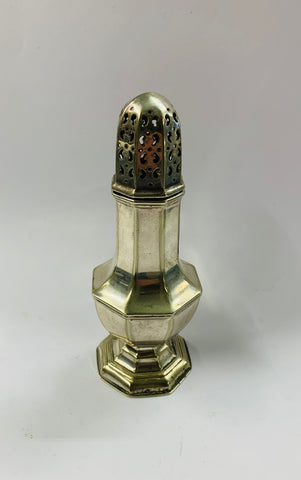 Silver plated icing sugar shaker