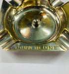 Vintage silver plated golfing ashtray
