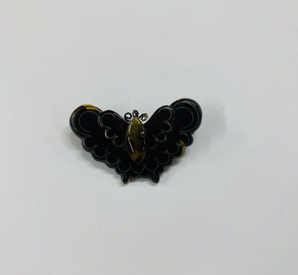 Vintage tortoise shell butterfly brooch