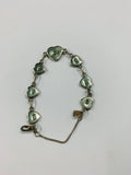 Sterling silver and Paua shell heart bracelet