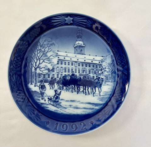 Royal Copenhagen Christmas Plate 1992 The Royal Coach