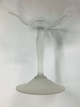 Vintage etched glass frosted base compote