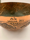 Antique copper Arabic inspired bowl