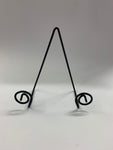 Vintage black metal plate stands